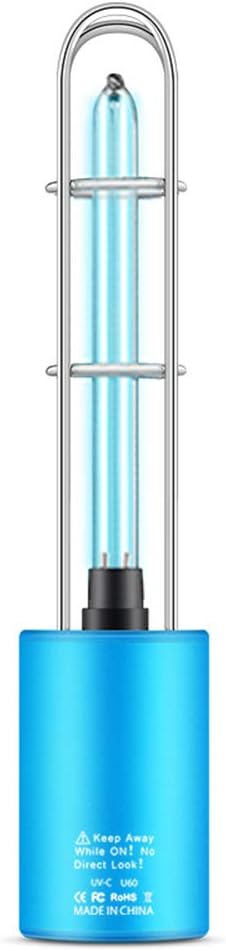 Kecheer Rechargeable UV Sterilizer Light Germicidal Lamp, Ultraviolet Light Tube Bulb Disinfection Bactericidal Lamp UV Sterilizer Mites Lights (Blue and Blcak Color Send Randomly)