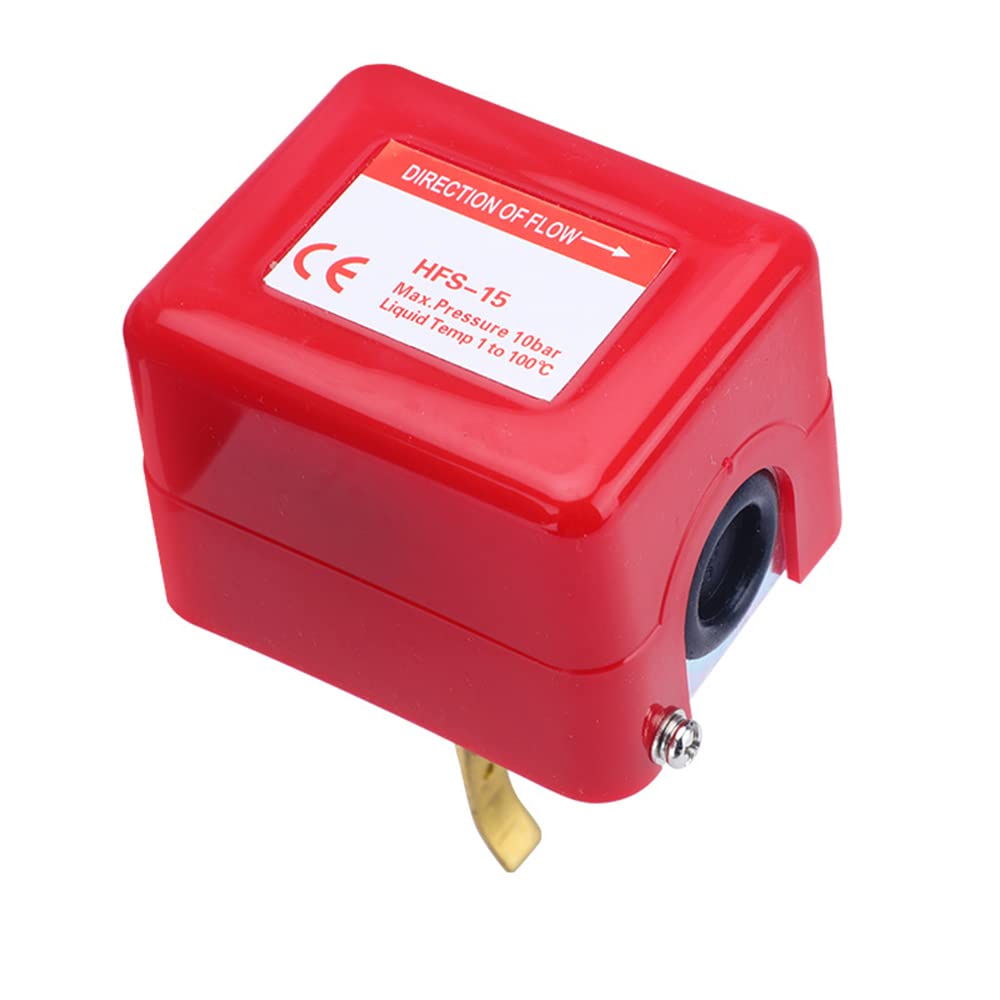 Tiardey SPDT R3/4 Liquid Water Oil Sensor Control Automatic Paddle Type Flow Switch 15A 250V IP54