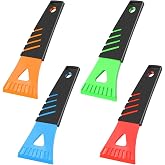 4PCS Snow and Ice Scraper for Car Windshield - Ice Snow Frost Removal Tool with Non-Slip Handle - Plastic Snow Scraper Auto Window Shovel Tool - Winter Windshield Defroster Tool No Scratch for Cars