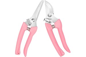 Premium garden shears, meperez pruning scissors gardening tools, pruners for flower, bushes, rose and fruit tree, use for florist, yard and orchard the plant clippers, sharp steel anvil snips