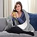 Serta | | Reversible Sherpa/Fleece Heated Electric Throw Blanket, Standard, ((Gray)