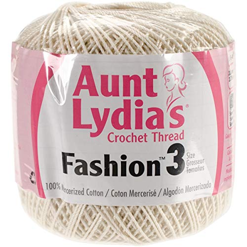 Aunt Lydia's 96906 Bridal White Fashion Crochet Thread Size 3 12/Pk 12 Pack
