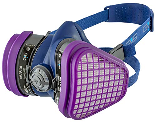GVS SPR467 Elipse OV-P100 Dust and Organic Vapour Half Mask Respirator with Replaceable and Reusable Filters Included