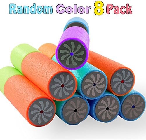 EXSPORT Mini Foam Water Blaster Super Soaker Foam Water Guns Toys for Kids Summer Swimming Pool Game Beach Sand Water Blaster Toy Boys Girls Adult (8-Pack Blue)