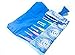 Athena's Elements Crochet Hook Knitting Case Deluxe Organizer with Zippered Pouch Accessories Holder Fits 20 Plus Hooks Stylish Sturdy Secured Portable Excellent Quality Functional Case, Blue Peacock