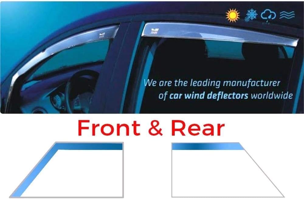 HEKO-28221 - Wind deflectors for side windows SEAT TOLEDO II / LEON - 4d 1999r.-2005r. (+ OT), Lightly Tinted - Image 4