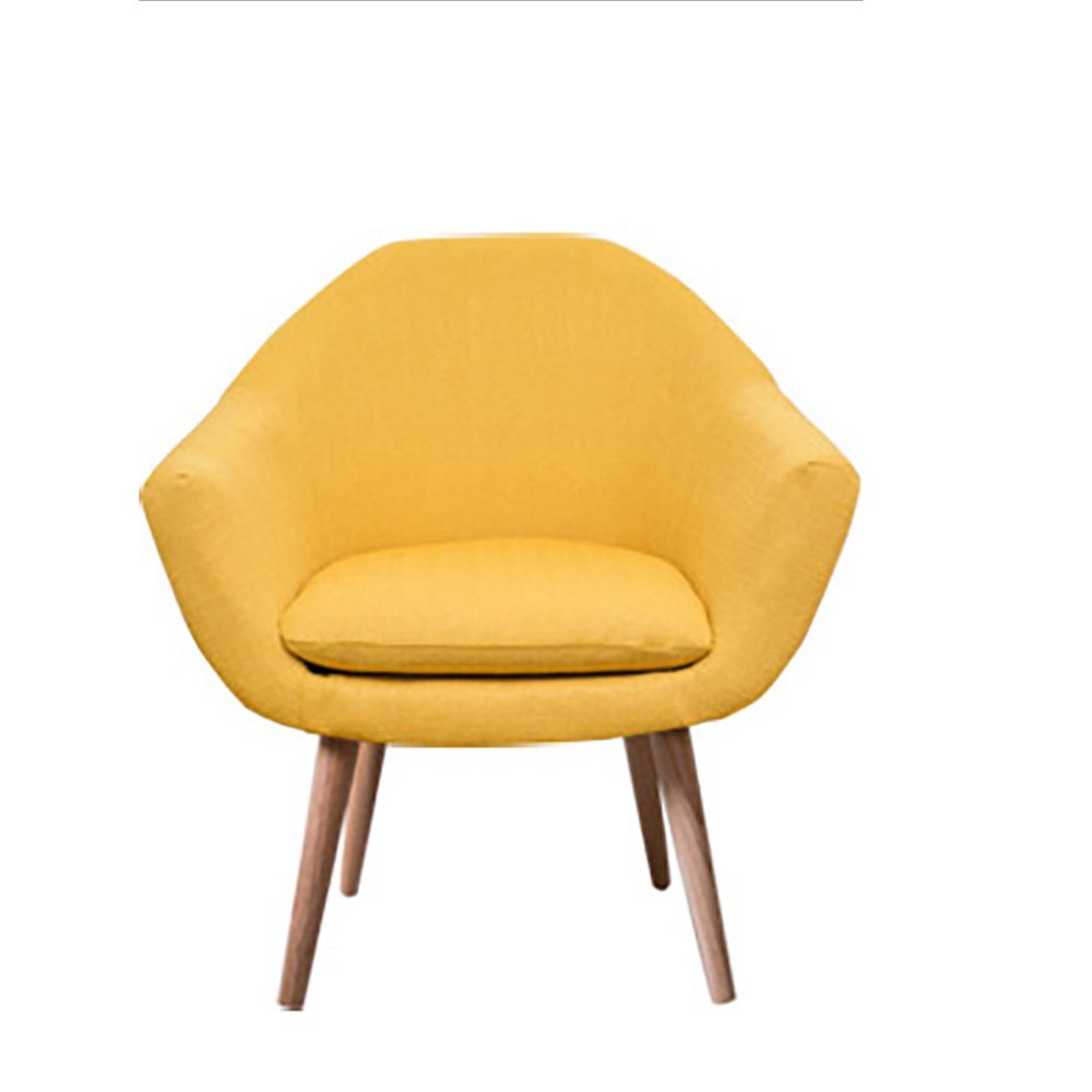 G Y Lazy Sofa Nordic Small Size Simple Modern Living Room Single Sofa Chair Bedroom Balcony Small Sofa Flax Color Yellow Buy Online In Aruba At Aruba Desertcart Com Productid 54148006