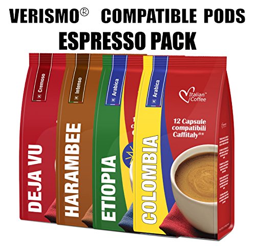 48 Espresso drinks mixed pods compatible with VERISMO system