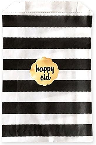 Ramadan 'Happy Eid' Paper Favor Bags w/ Stickers (6ct ea.)