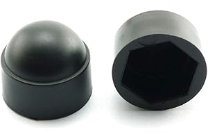 Pro Bamboo Kitchen 24PCS Bolt Nut Protection Cap Black Hexagon Dome Nylon Bolt Nut Protection Cover M8x14 mm