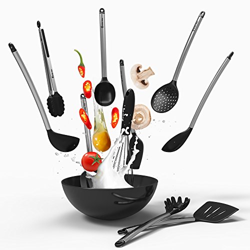 Mr and Mrs White Kitchen Utensils Set Best 10 pc Set of Nonstick Cooking Utens eBay