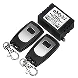 eMylo DC 12V 1 Channel 433Mhz RF Wireless Relay Remote Control Momentary Light Switch Self-lock Transmitter with Receiver for Home Use
