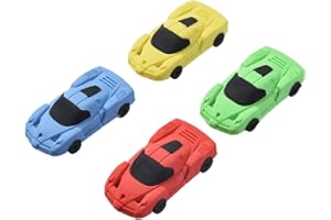 KUNFOWL 12 Pack Car Erasers for Kids, 3D Erasers for Boys and Girls, Fun Take Apart Erasers for School Supplies Prize Gifts Party Favors