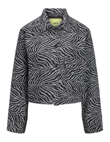 Jack & Jones Jxmartha OTW Overshirt Jacket, Noir/détails : Jacquard, XS Femmes