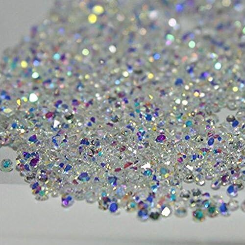 New 1440Pcs 1.5mm Mini Diamond Shining Diy Rhinestones Iridescent Crystals Need Glue Phone & Nail Art Decoration Ab Clear