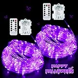 JMEXSUSS Purple Rope Lights Battery Operated String