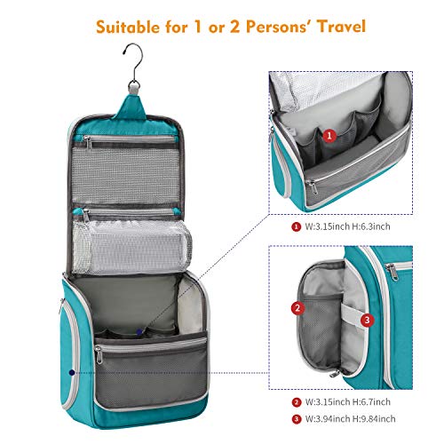 Gonex Hanging Toiletry Bag, Travel Organizer Bag for Makeup and Toiletries, Men and Women Blue 3 Gonex Hanging Toiletry Bag, Travel Organizer Bag for Makeup and Toiletries, Men and Women Blue
