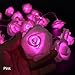 Avanti 20 Led Battery Operated Romantic String Rose Flower Fairy Lamp Light Outdoor for Valentine's Day, Christmas, Wedding, Room, Garden, Patio, Party Festival Decor (Hot Pink)