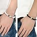 REVOLIA 8MM 4Pcs Distance Beaded Bracelets for Men Women Couple Bracelets Natural Stone Elastic
