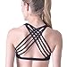 Queenie Ke Women's Yoga Bra Light Support Cross Back Wirefree Pad Soft Size XL Color Black Across