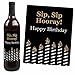 Big Dot of Happiness Adult Happy Birthday - Gold - Birthday Party Gift for Women and Men - Wine Bottle Label Stickers - Set of 4