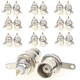 BNC Female Nut Bulkhead Panel Connector 20-Pack Solder RF Jack Adapters