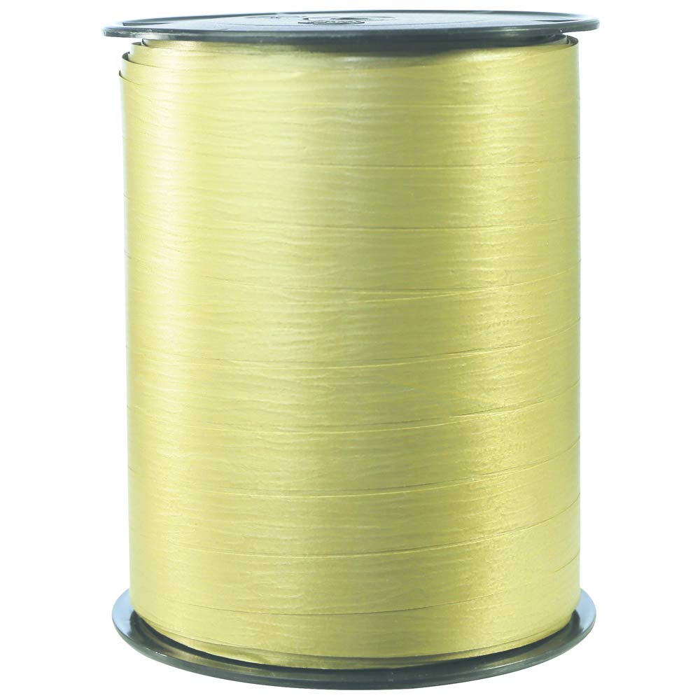 Clairefontaine 601575C - One Roll of Matt Ribbon - Dimensions: 250 m x 10 mm - Colour: Gold - Decorative gift ribbon - DIY - Gift Wrapping Accessories