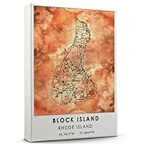 Block Island Map Poster, Rhode Island Map Art