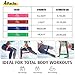 Bodyweight Resistance Training Straps, JDDZ Complete Home Gym Fitness Trainer kit for Full-Body Workout, Included Door Anchor, Extension Strap, 16 Week Program, Fitness Guide and 4 Exercise Loop Bands