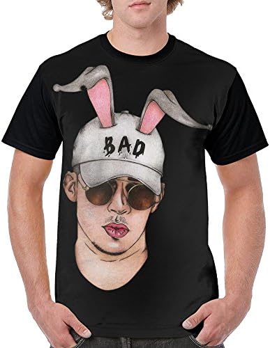Baby Suits Eye Bad&amp;Bunny Youth Men 100% Cotton Tee Student Fashion Top Medium