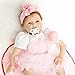 SanyDoll Reborn Baby Doll Newborn Doll 22 inch 55 cm Magnetic Lovely Lifelike Cute Girl Toy Pink Princess