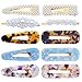 10 Pcs Hair Clips Pearl Hair Barrettes Fashion Geometric Acrylic Resin Alligator Hair Clips Hair Pins for Women Ladies Hair Accessories