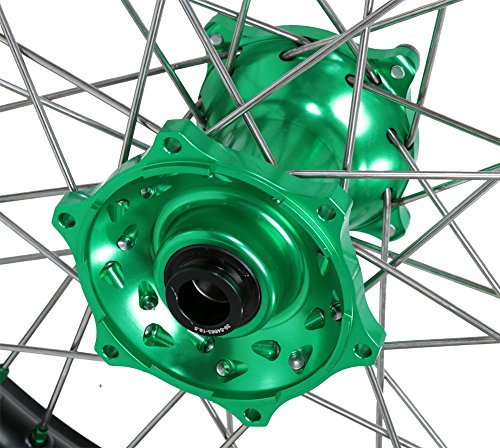 Protrax Complete Rear Wheel Rim 18"X 2.15 Green Hub KX450F '06-17 Klx450R '08-12