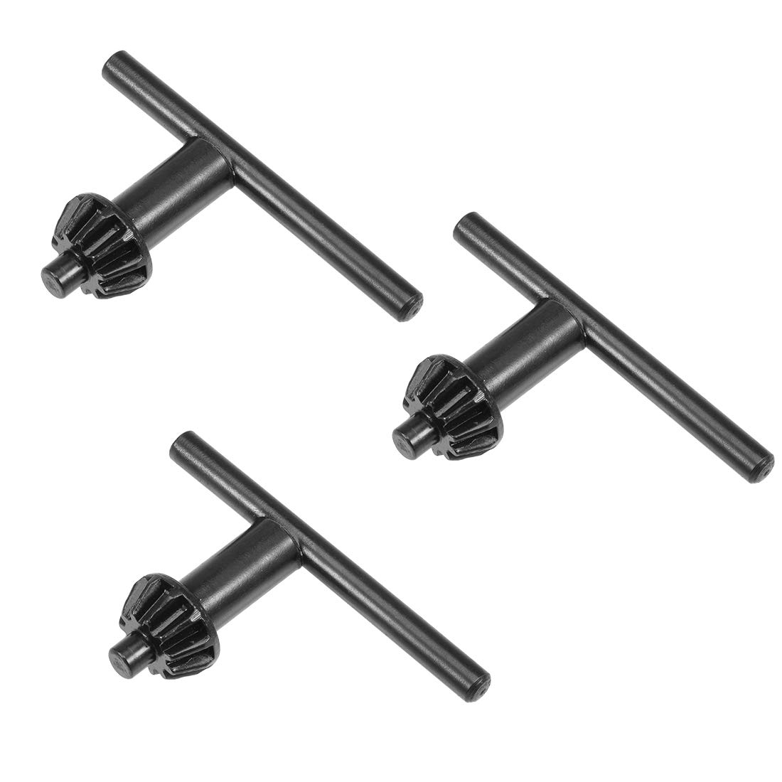 uxcell Chuck Key 5mm Key 11 Teeth for 0.6-6mm Drill Chuck Black 3pcs