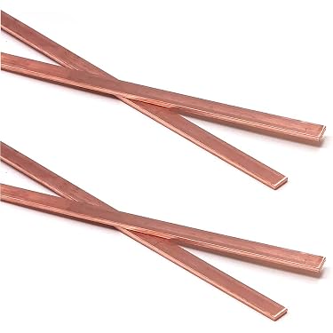 Pack De 10 Tiradores De Barra De Cobre Antiguo, 160 Mm Entre Centros, Color Naranja, Marca Handle & Home
