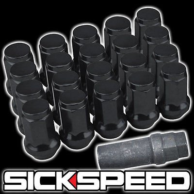 Click Here to See More Images 20 Black Steel Locking Heptagon Security Lug Nuts Lugs Wheels/Rims 12X1.25 L12 for Infiniti G37