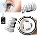 Mupater New False Magnetic Eyelashes, 3D Reusable Magnetic Fake Eyelashes, 0.02mm Ultra-thin (1 Pair 4 Pieces)