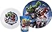 Zak! Designs Mealtime Set with Plate, Bowl and Tumbler featuring Avengers Assemble Graphics, Break-resistant and BPA-free plastic, 3 Piece Set