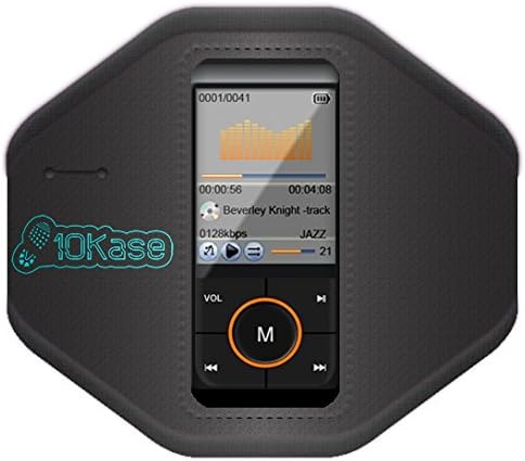 10Kase Running Armband Carry Case for Kubik Evo 8GB 4GB MP3 Player (Large (arm size 30-40cm))