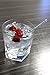 Royer Round Top Stir Sticks, Swizzle Sticks, Drink Stirrers for Holidays, Christmas, Weddings, Parties - Crystal With Silver Glitter, 6 Inch, Set of 48 - Made In USA