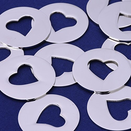 10pcs tibetara Stainless Steel Round Heart Hole Washer Stamping Blanks Handstamping Supply (25mm) - Thumbnail 2