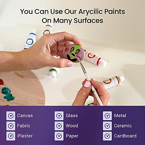 Inprexion Artist Paint Brush Starter Set 15 Piece Professional Artist Paint Brushes and 24