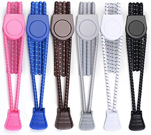 AMZNEVO Elastic No Tie Shoelaces, Creative Slip Gear Lock Shoe laces System with 59 " Strings, One size Fits Kids or Adults Sneakers, Cool Gift to Sport Fans (grey)