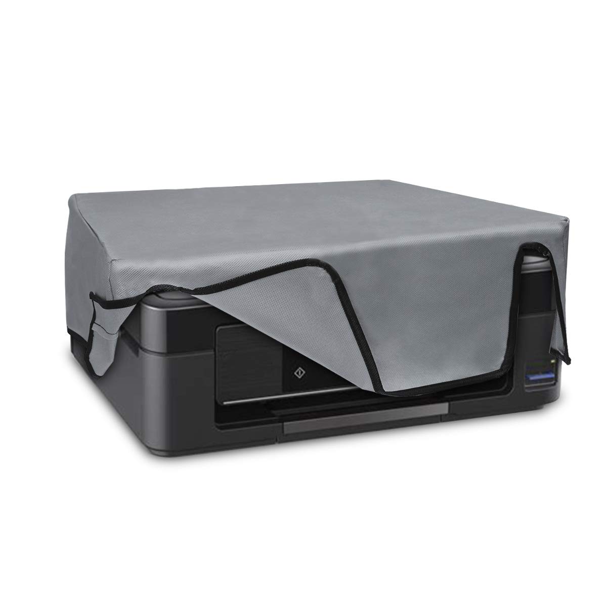 kwmobile Dust Cover Compatible with Epson Expression XP 255-455 - Printer Case - Fabric Protector Cover - Light Grey