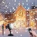 ALOVECO Christmas Snowflake Projector Lights, Rotating LED Snowfall Projection Lamp with Remote Control, Outdoor Waterproof Sparkling Decorative Lighting for Halloween Xmas Party (Warm White 3000K)