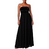 Lulus Womens Briar Velvet Strapless Dress