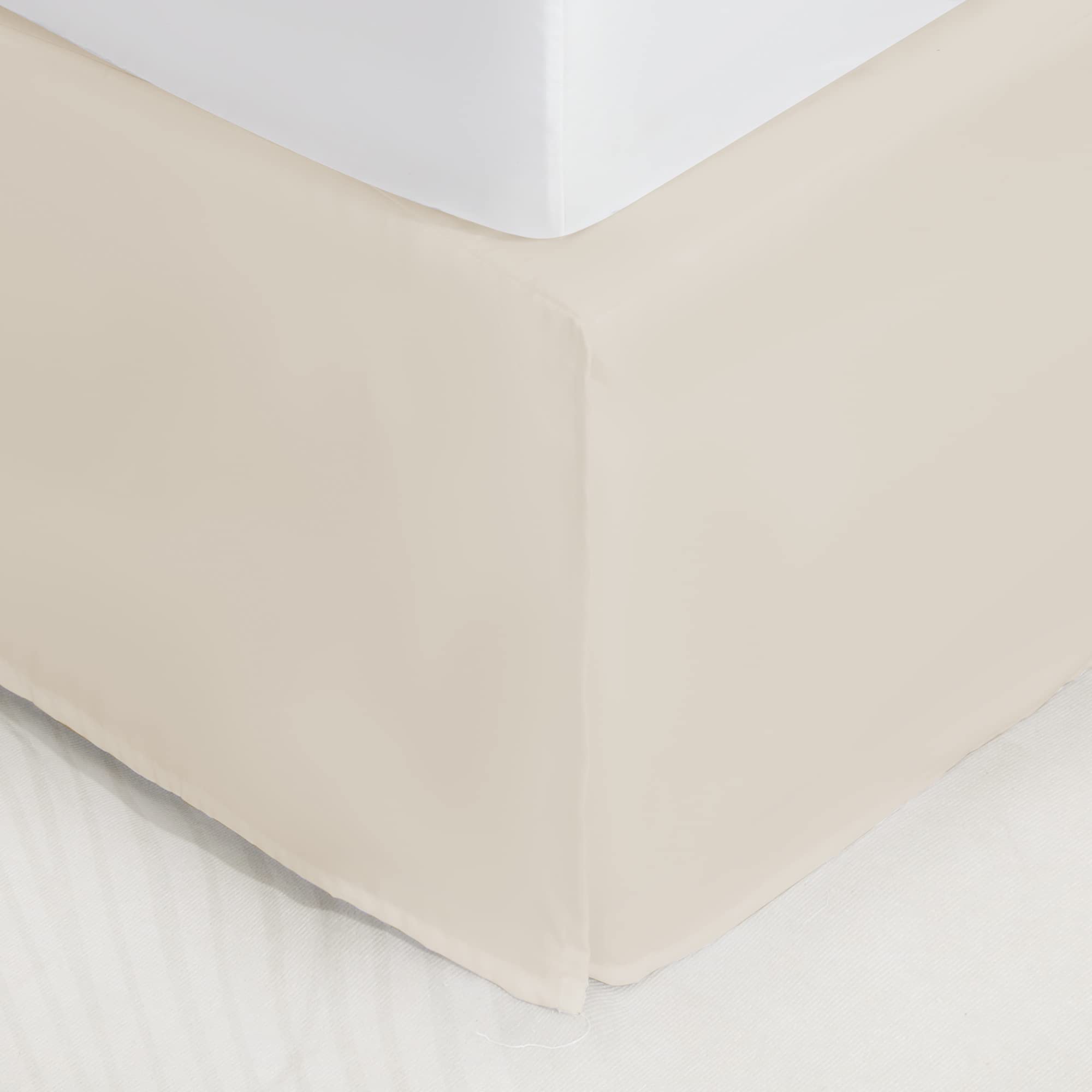 Photo 1 of SONIVE King Bed Skirt,15" Drop Pleated Dust Ruffle,Classic Tailored Easy Fit Brushed Microfiber Skirts Hotel Quality Shrinkage & Fade Resistant Beige