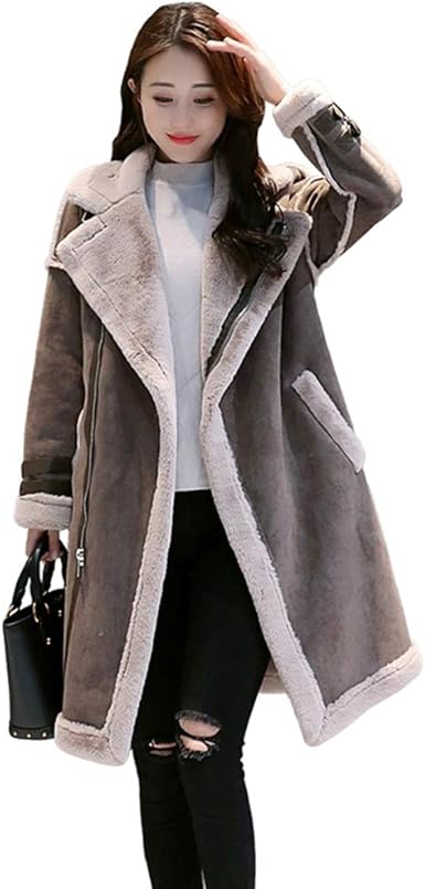 manteau daim fourrure femme