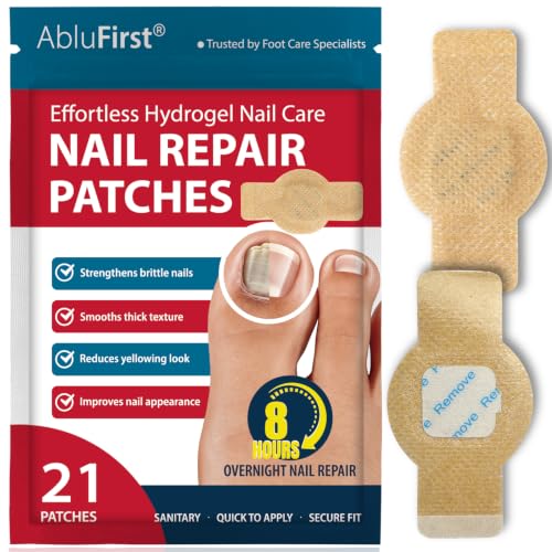 AbluFirst 21 PCS Nail Repair Care Patches 8-Hour Discolored Nails at Amazon