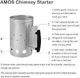 AMOS Charcoal Chimney Starter for BBQ Lumpwood Briquettes - Quick Fire Lighter view 4